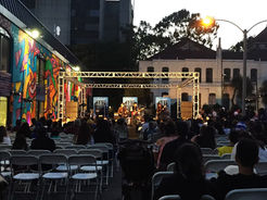 Outdoor concert at Pomona Arts Colony