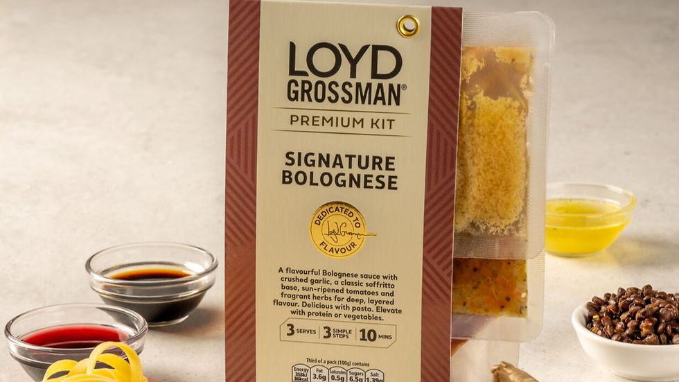 Loyd Grossman expands beyond jars with new pasta sauce and rice kits