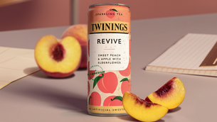 Twinings adds peach flavour to Sparkling Tea range