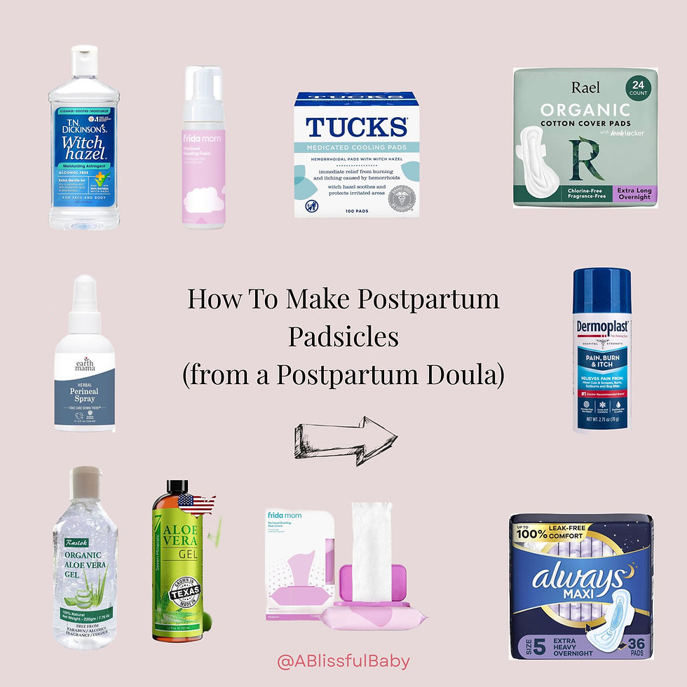 How to Make Postpartum Padsicles