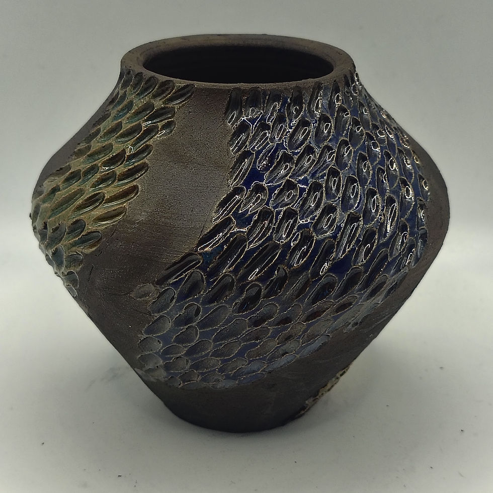 Thumbnail: Small Raku Mermaid Pot