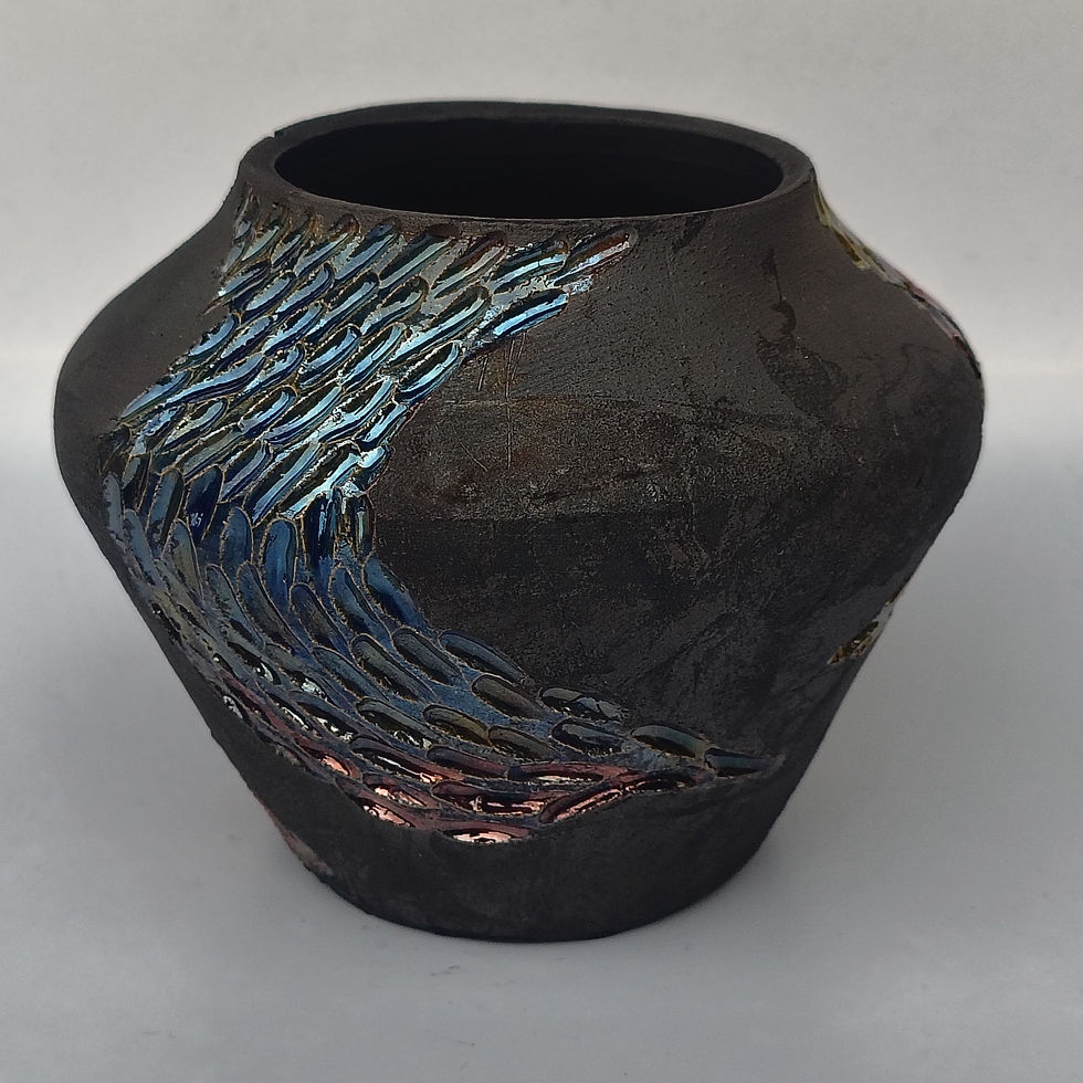 Thumbnail: Smaller Raku Mermaid Pot