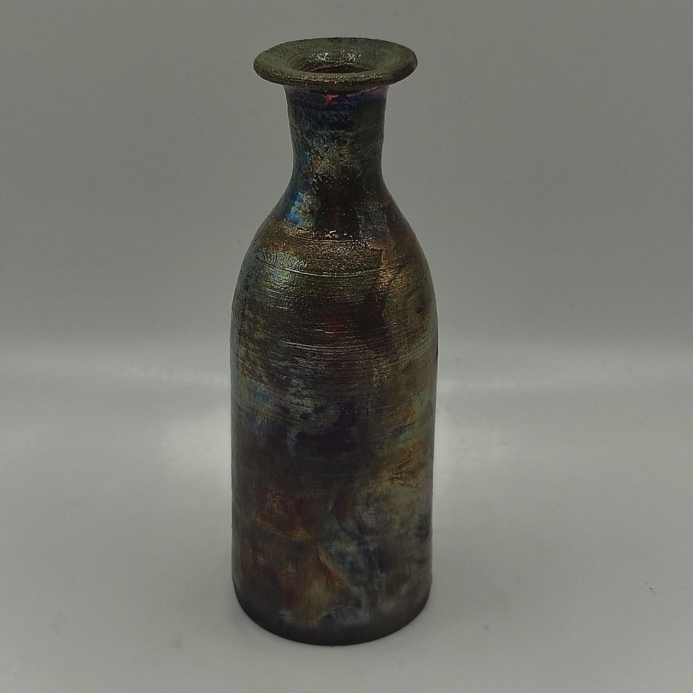 Thumbnail: Gold Copper Lustre Raku Pot