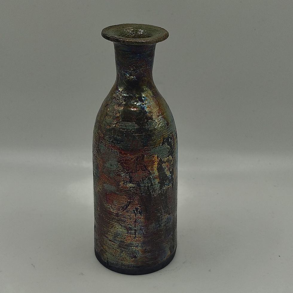 Thumbnail: Gold Copper Lustre Raku Pot