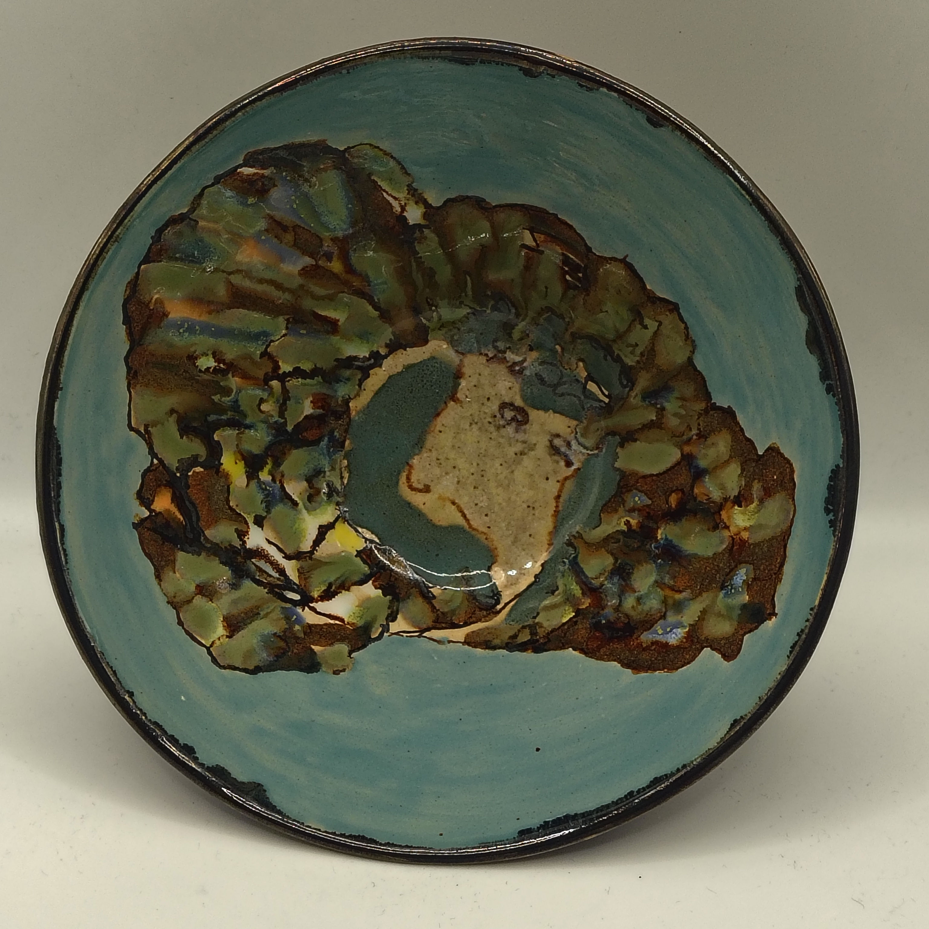 Ceramic Cow and Calf bowl 