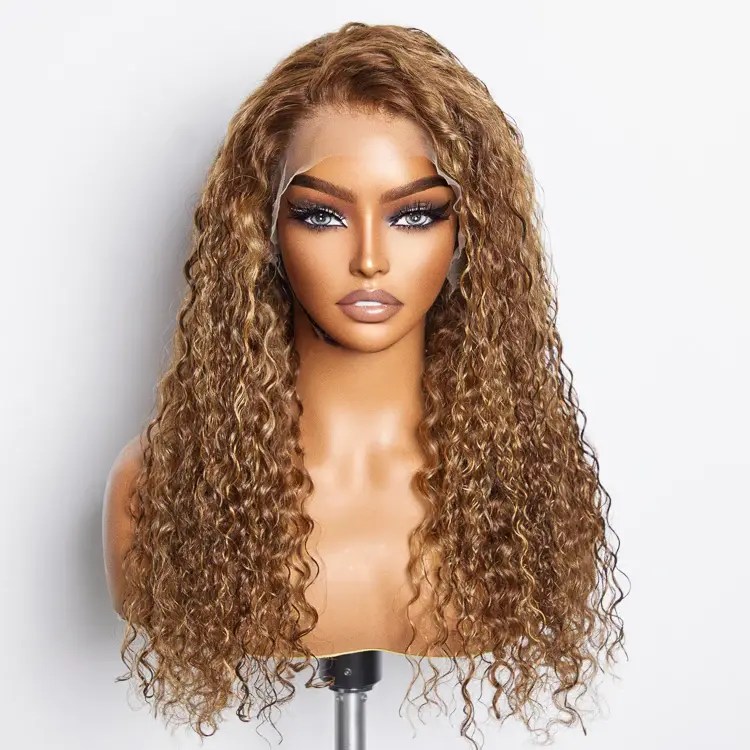 Thumbnail: PRE-PLUCKED LACE FRONT WATER WAVE (CARAMEL)
