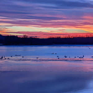 winter sunset at the Mississippi Riverfront Sunset House