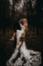 wedding photo in the woods tina vedrine