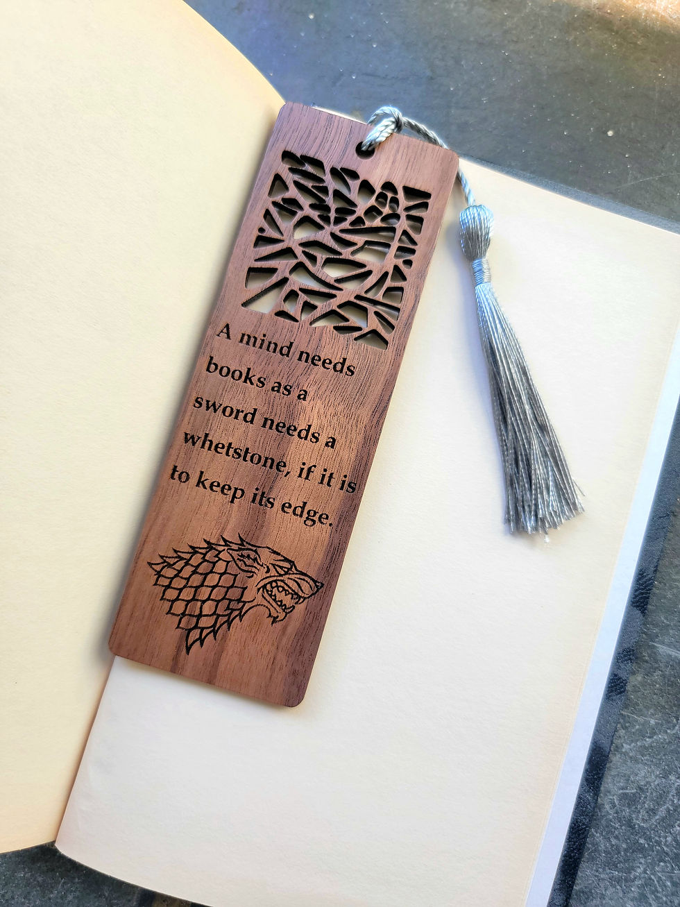 Thumbnail: A Mind Needs Books Wooden Bookmark