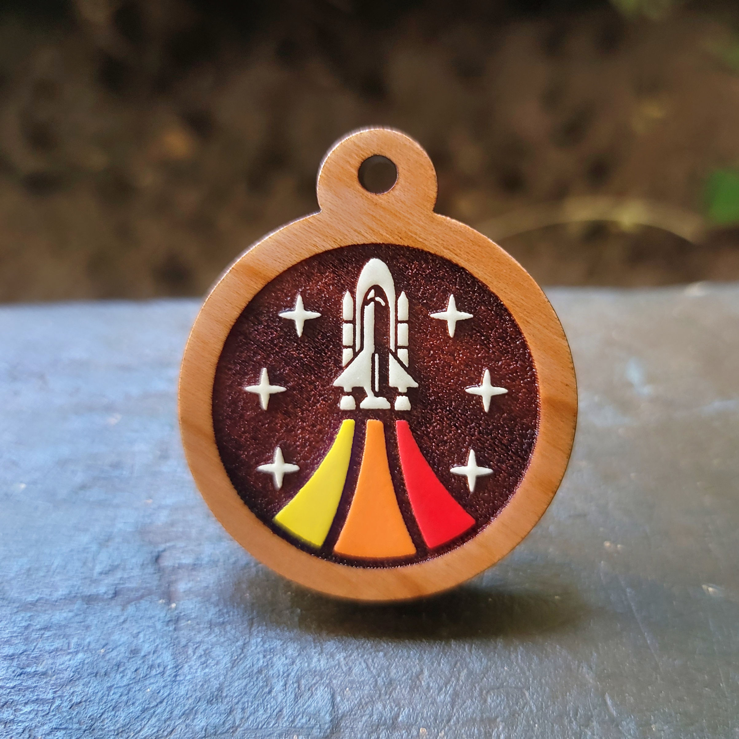Retro Shuttle Pet Tag