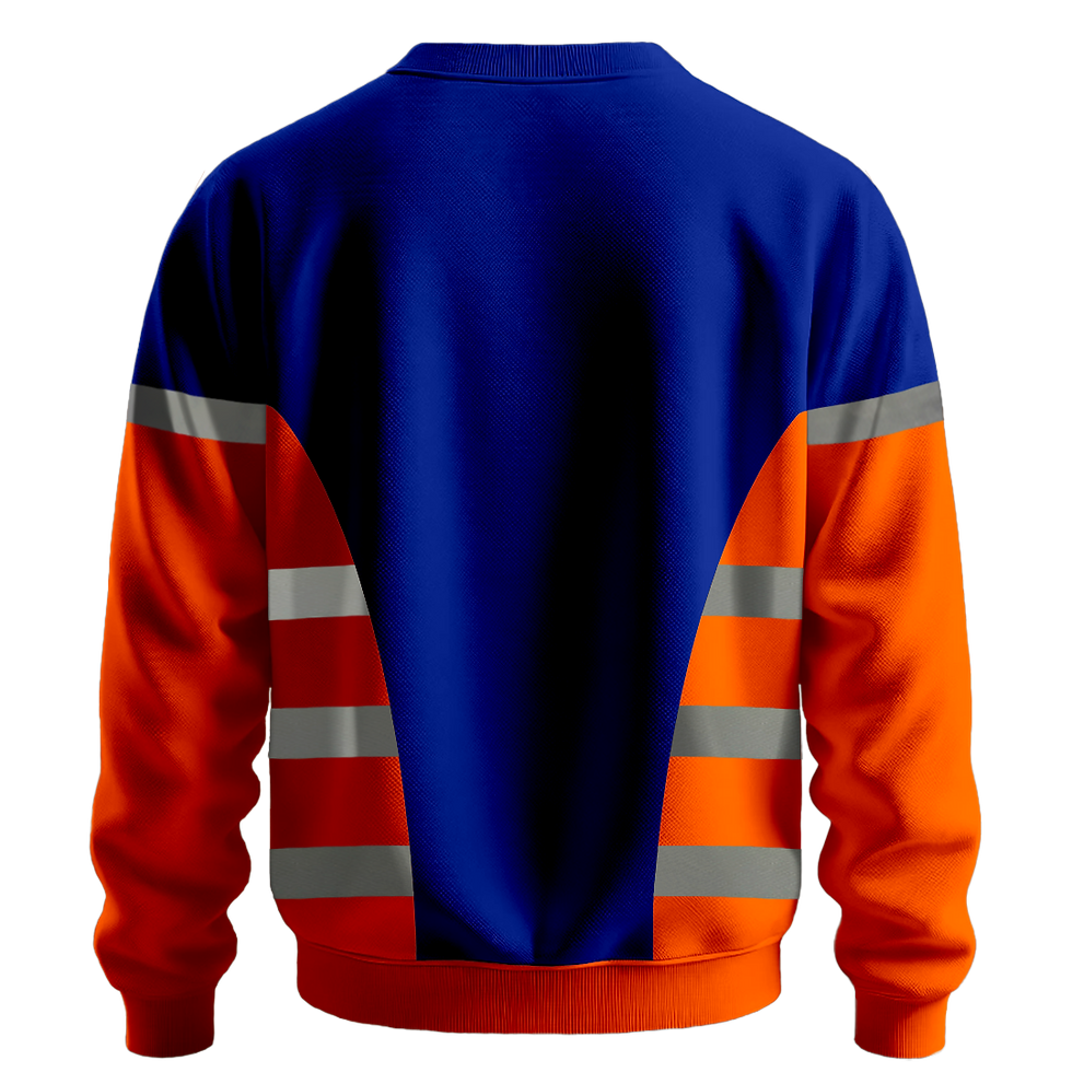 Küçük resim: Nazar Turuncu Garni Reflektörlü Bisiklet Yaka Sweatshirt (7628)