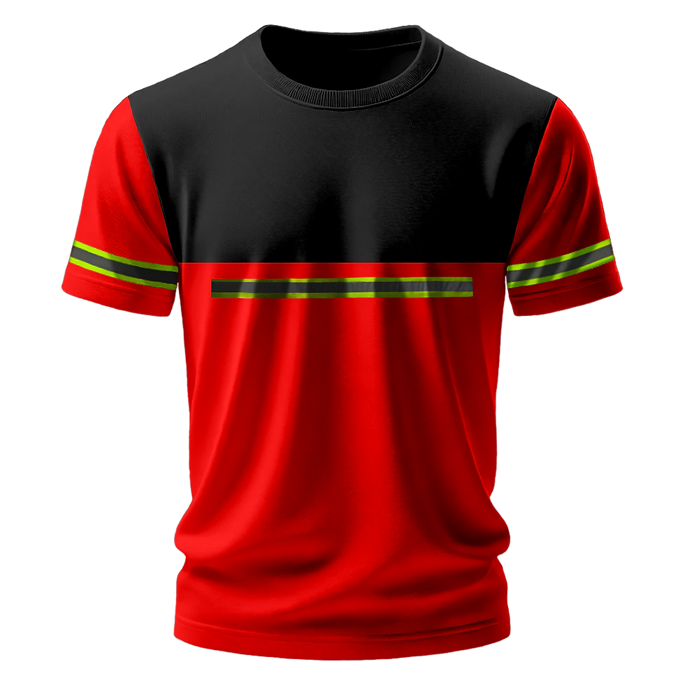 Küçük resim: Nazar Siyah Garni Reflektörlü Bisiklet Yaka T-Shirt (1415)