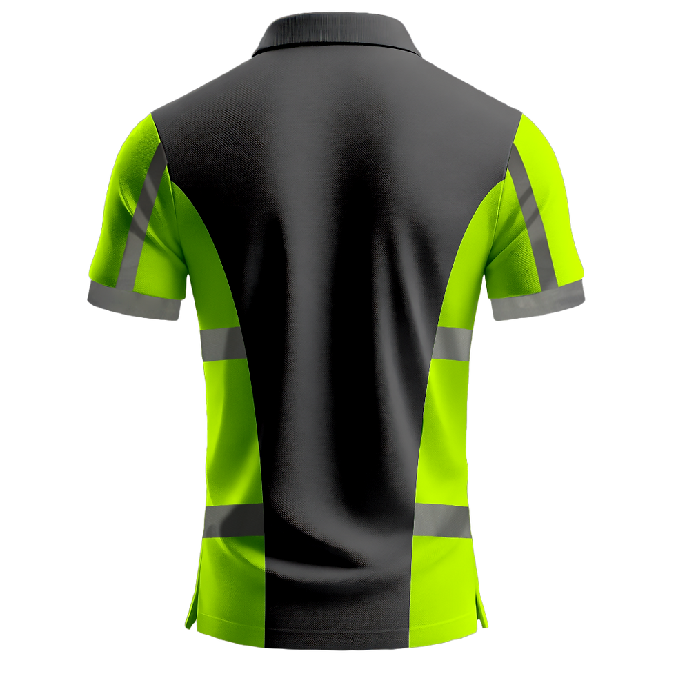 Küçük resim: Nazar Yeşil Garni Reflektörlü Polo Yaka T-Shirt (1032)