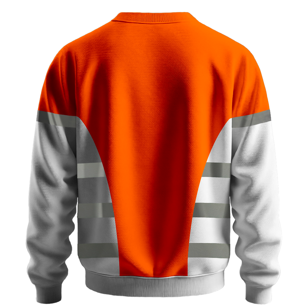 Küçük resim: Nazar Beyaz Garni Reflektörlü Bisiklet Yaka Sweatshirt (7624)