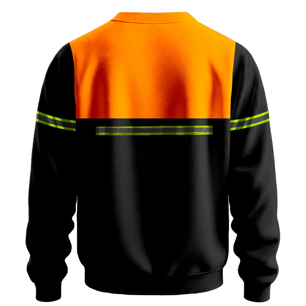 Küçük resim: Nazar Turuncu Garni Reflektörlü Bisiklet Yaka Sweatshirt (7617)
