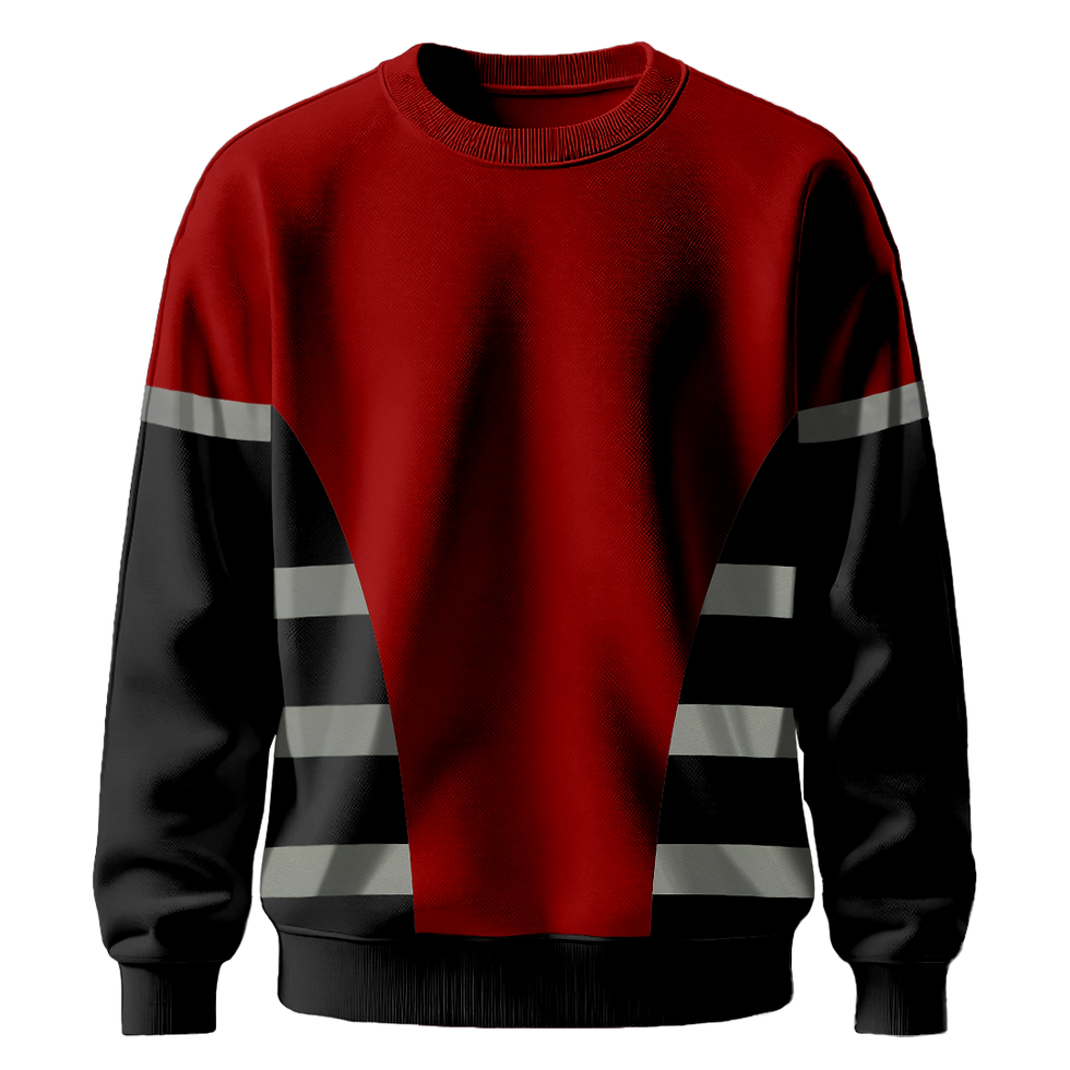 Küçük resim: Nazar Siyah Garni Reflektörlü Bisiklet Yaka Sweatshirt (7623)