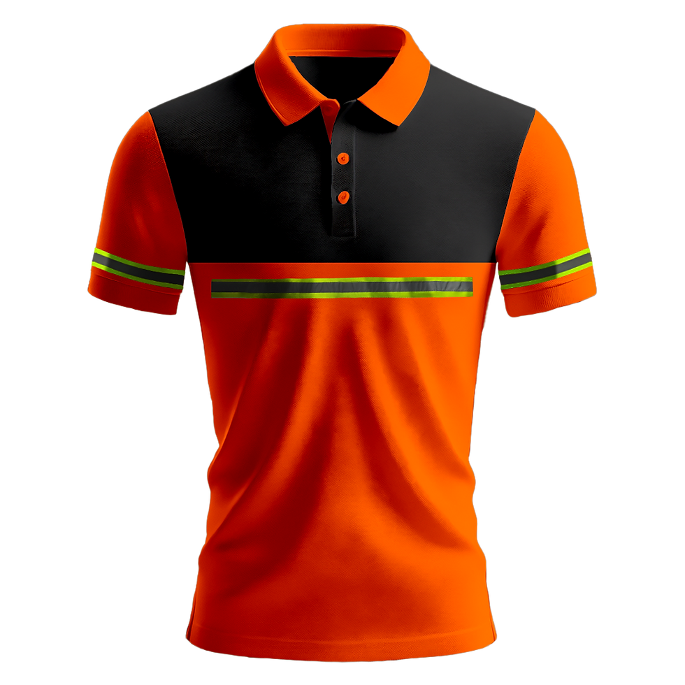 Küçük resim: Nazar Siyah Garni Reflektörlü Polo Yaka T-Shirt (1018)