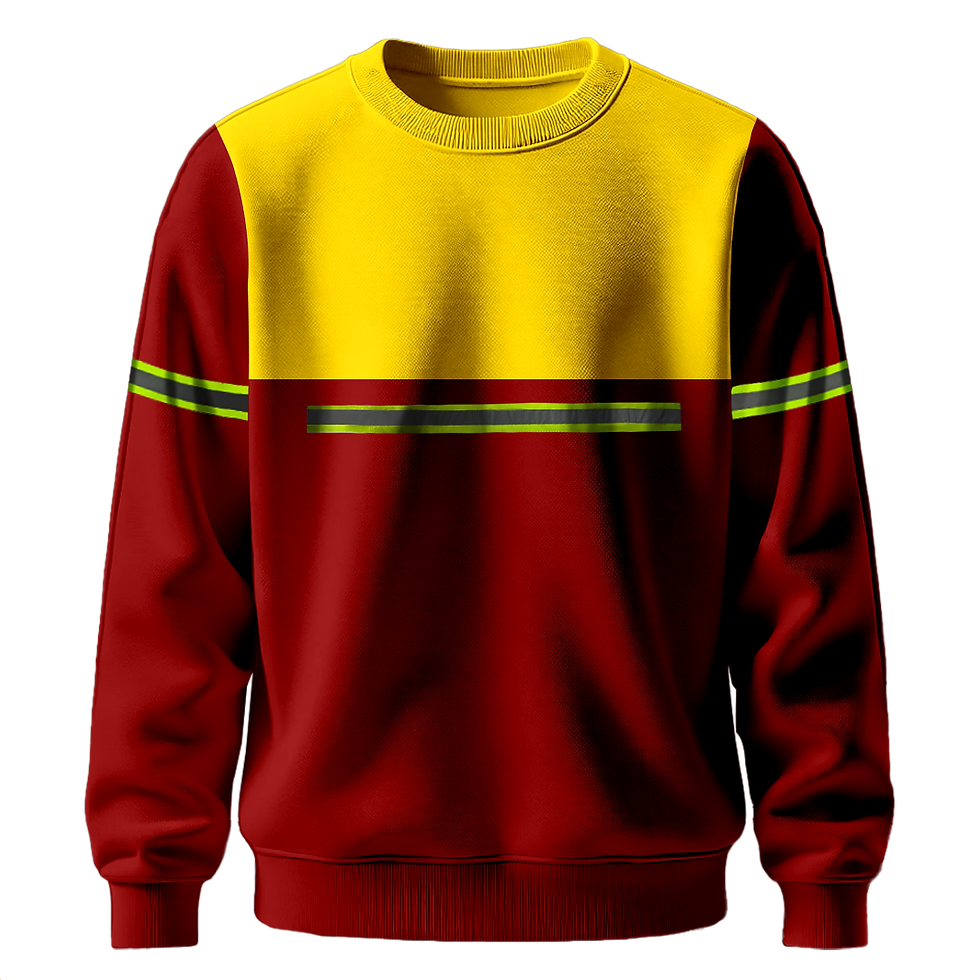 Küçük resim: Nazar Sarı Garni Reflektörlü Bisiklet Yaka Sweatshirt (7621)