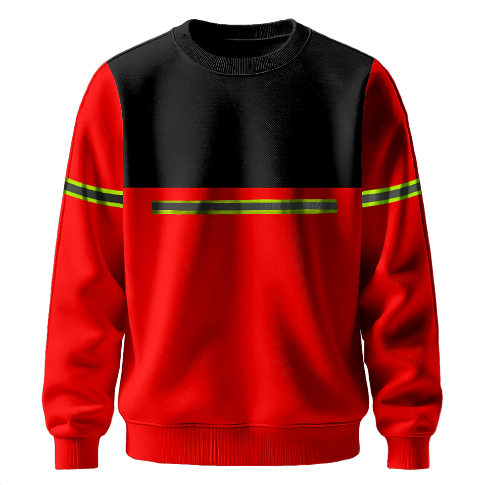 Küçük resim: Nazar Siyah Garni Reflektörlü Bisiklet Yaka Sweatshirt (7615)