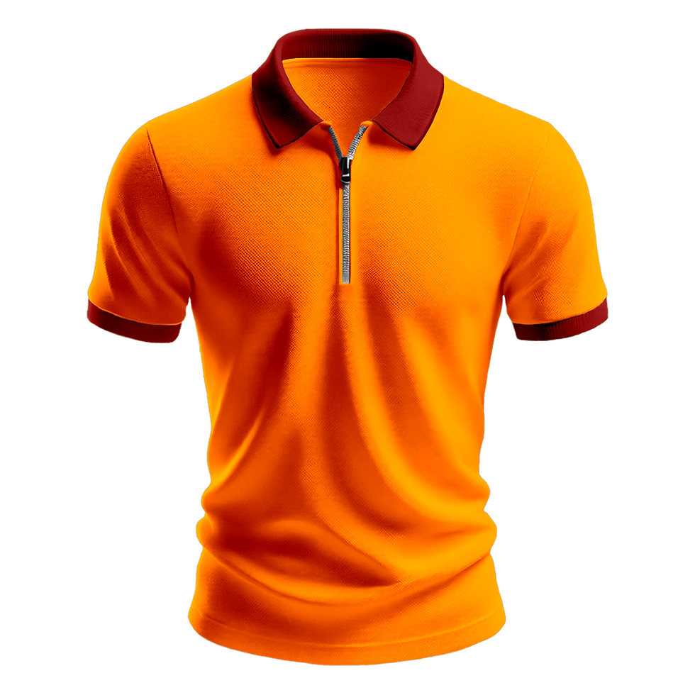 Küçük resim: Nazar Bordo Ribana Fermuarlı Polo Yaka T-Shirt (1202)