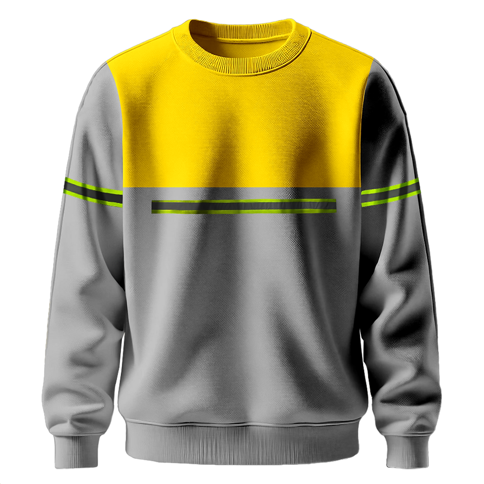 Küçük resim: Nazar Sarı Garni Reflektörlü Bisiklet Yaka Sweatshirt (7621)