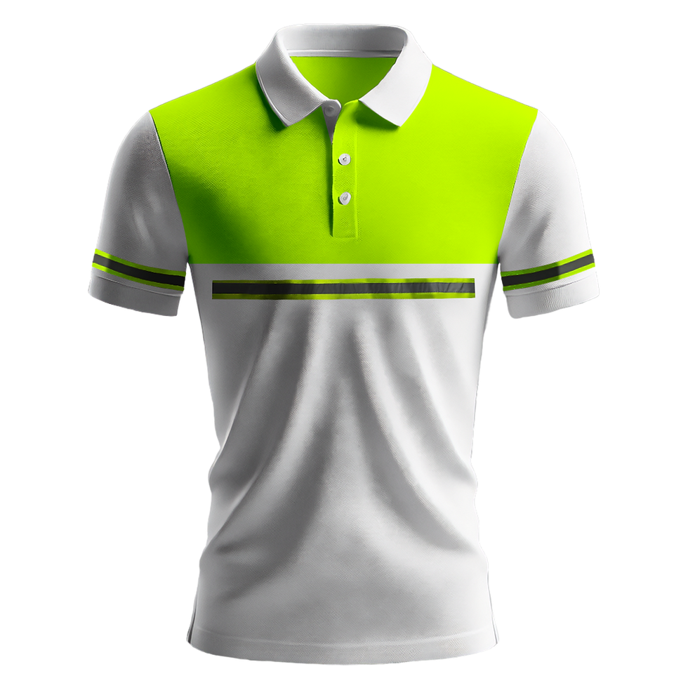Küçük resim: Nazar Yeşil Garni Reflektörlü Polo Yaka T-Shirt (1024)