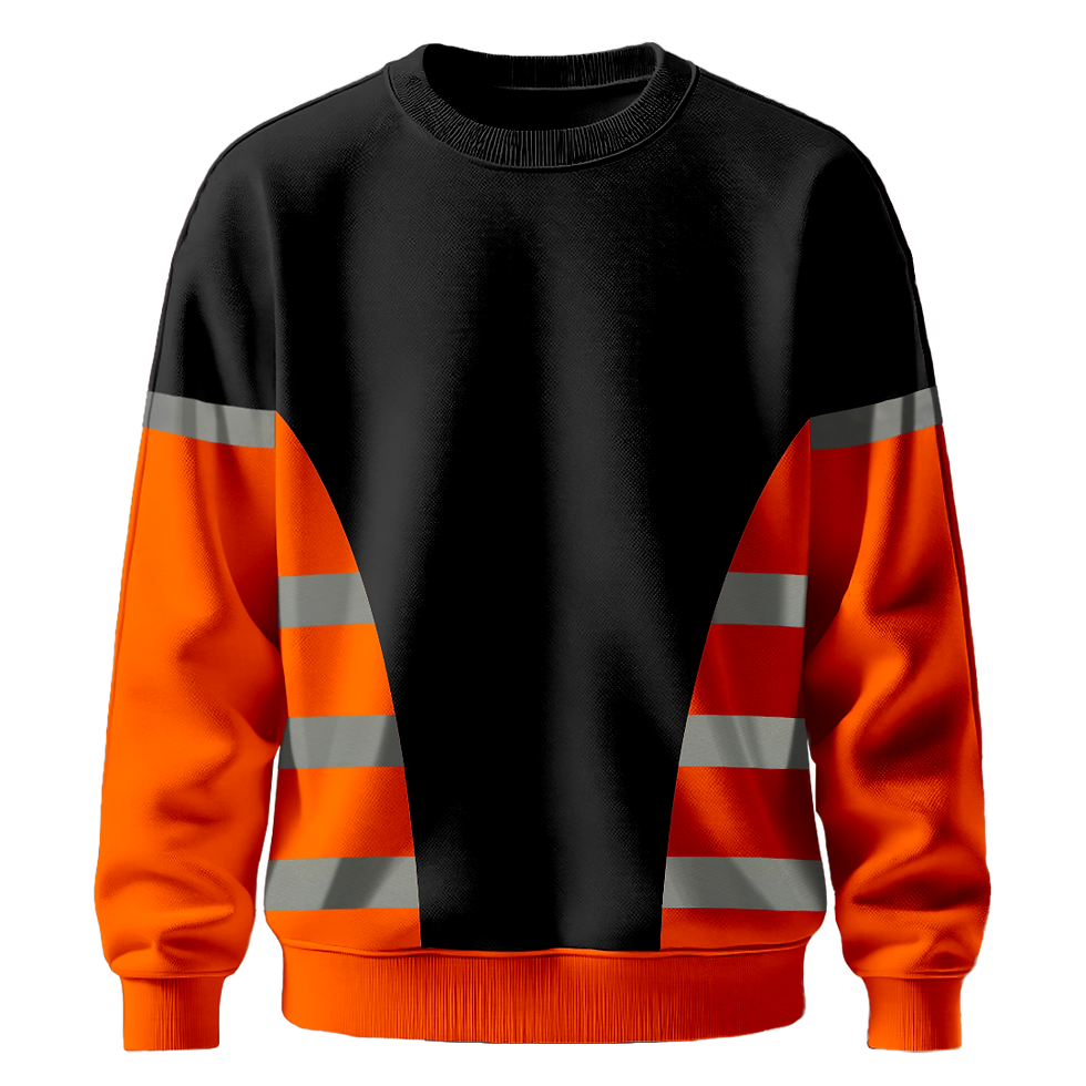 Küçük resim: Nazar Turuncu Garni Reflektörlü Bisiklet Yaka Sweatshirt (7628)