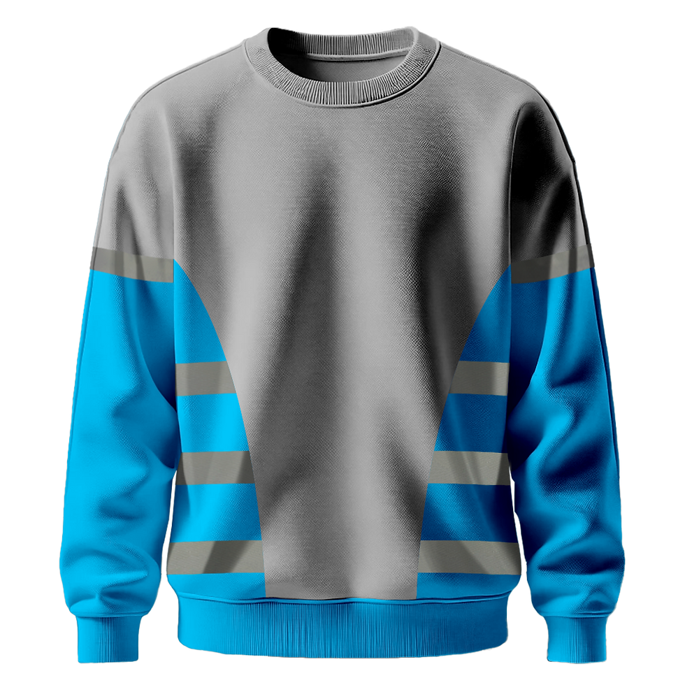 Küçük resim: Nazar Turkuaz Garni Reflektörlü Bisiklet Yaka Sweatshirt (7627)