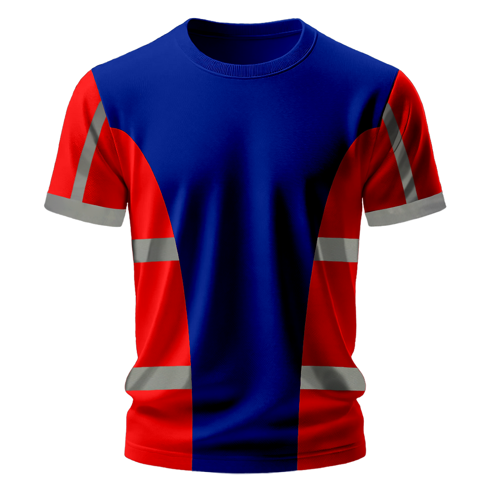 Küçük resim: Nazar Kırmızı Garni Reflektörlü Bisiklet Yaka T-Shirt (1426)