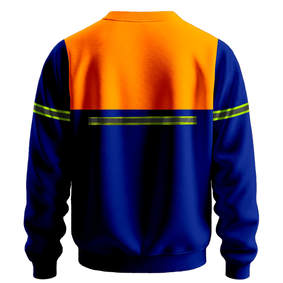 Küçük resim: Nazar Turuncu Garni Reflektörlü Bisiklet Yaka Sweatshirt (7617)