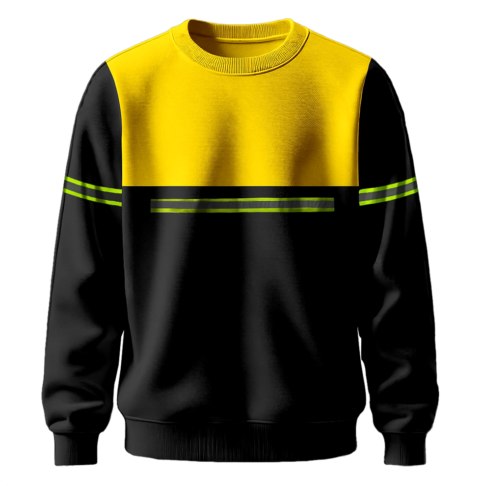 Küçük resim: Nazar Sarı Garni Reflektörlü Bisiklet Yaka Sweatshirt (7621)