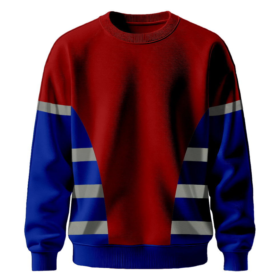 Küçük resim: Nazar Mavi Garni Reflektörlü Bisiklet Yaka Sweatshirt (7626)