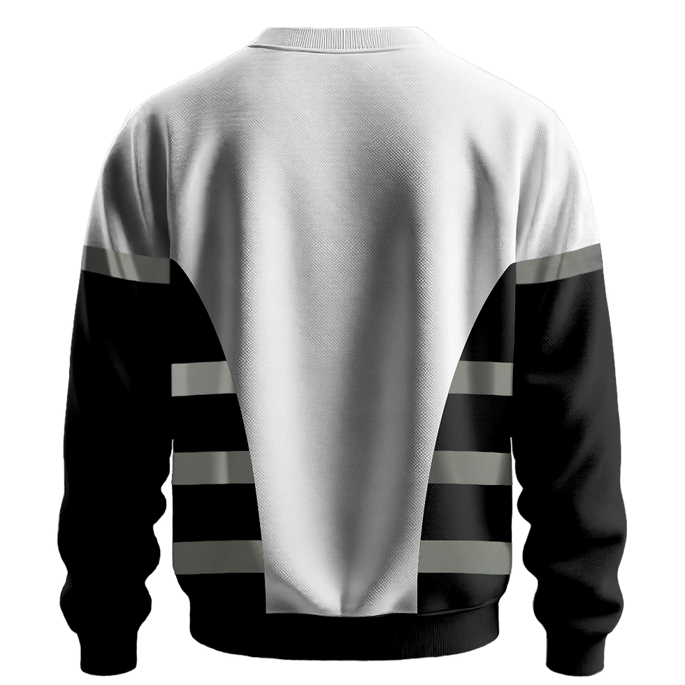 Küçük resim: Nazar Siyah Garni Reflektörlü Bisiklet Yaka Sweatshirt (7623)
