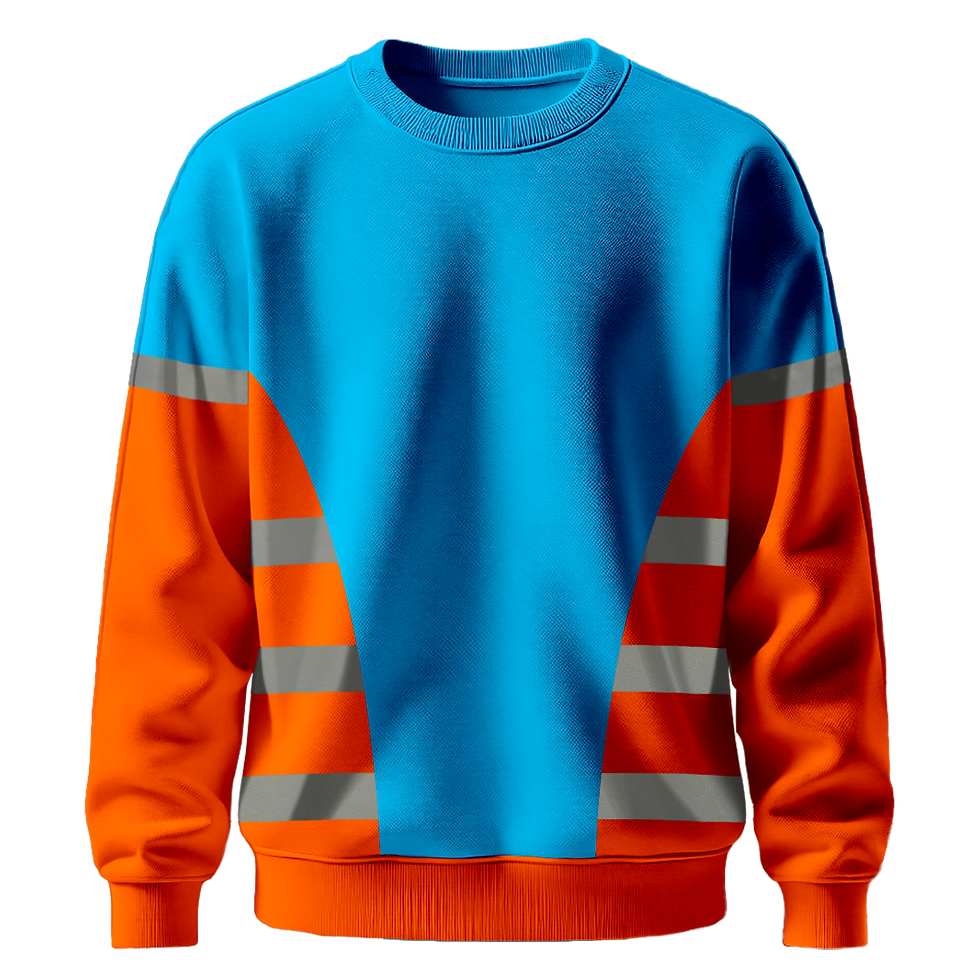 Küçük resim: Nazar Turuncu Garni Reflektörlü Bisiklet Yaka Sweatshirt (7628)