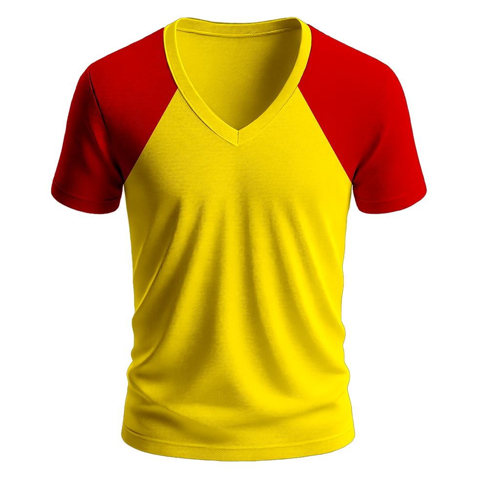 Küçük resim: Nazar Kırmızı Reglan Kol V Yaka T-Shirt (1637)