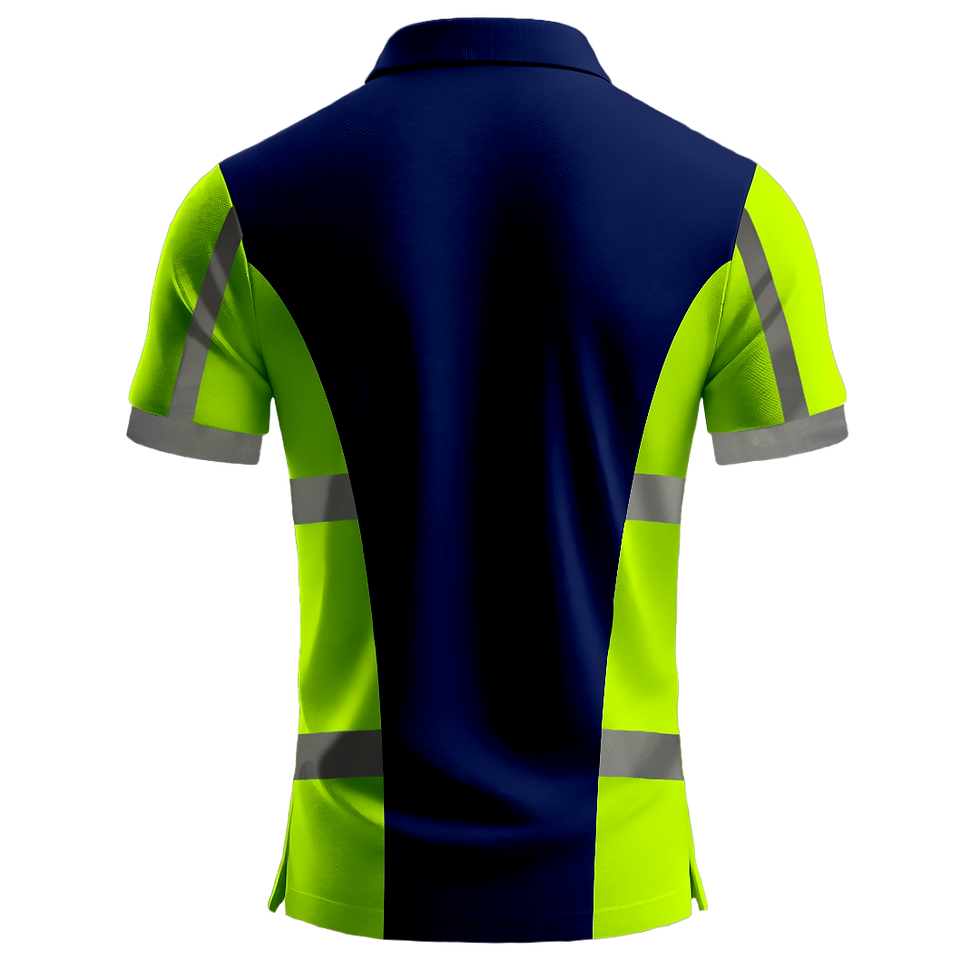 Küçük resim: Nazar Yeşil Garni Reflektörlü Polo Yaka T-Shirt (1032)