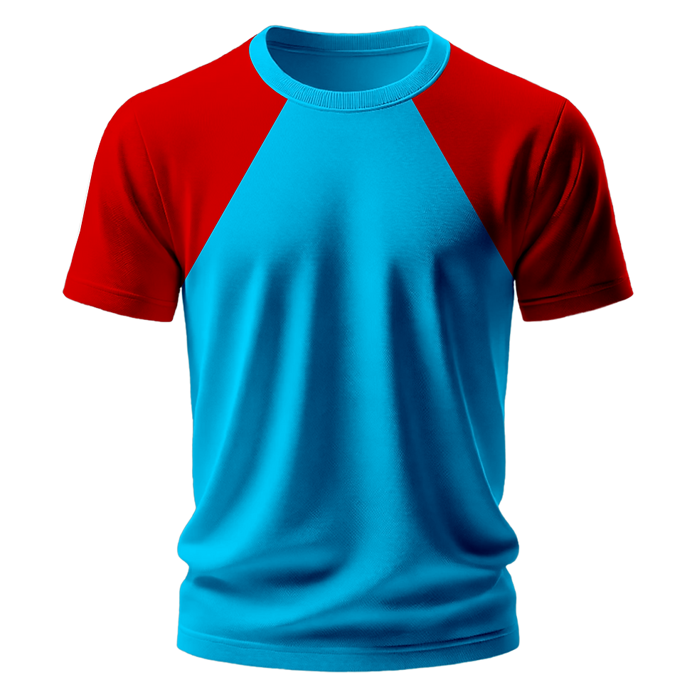 Küçük resim: Nazar Kırmızı Reglan Kol Bisiklet Yaka T-Shirt (1409)