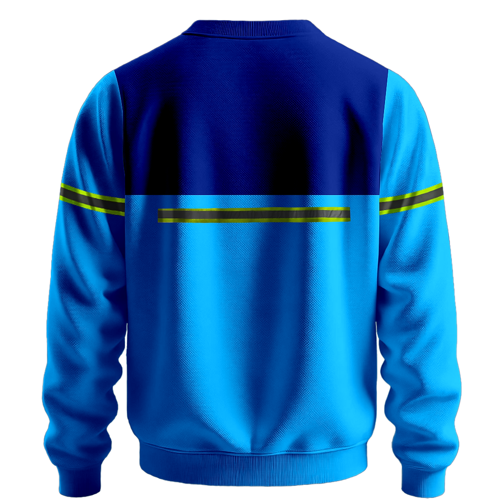 Küçük resim: Nazar Mavi Garni Reflektörlü Bisiklet Yaka Sweatshirt (7619)