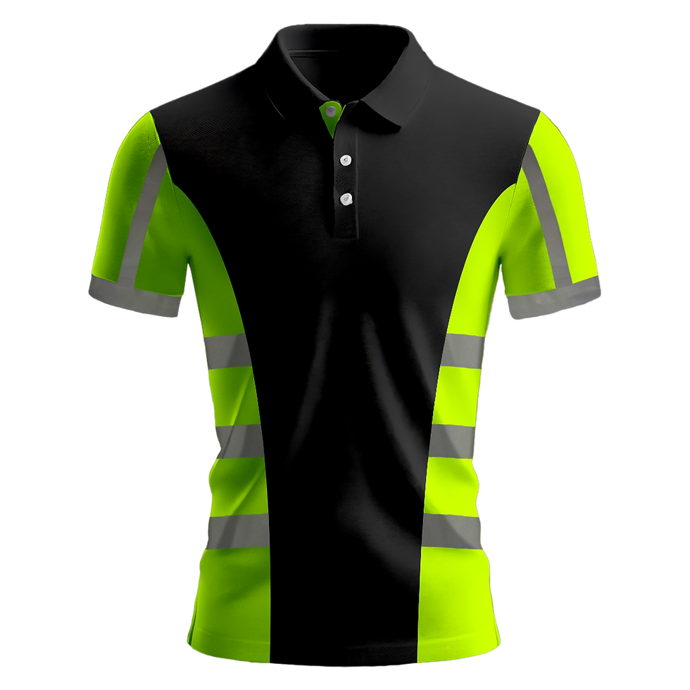 Küçük resim: Nazar Yeşil Garni Reflektörlü Polo Yaka T-Shirt (1040)