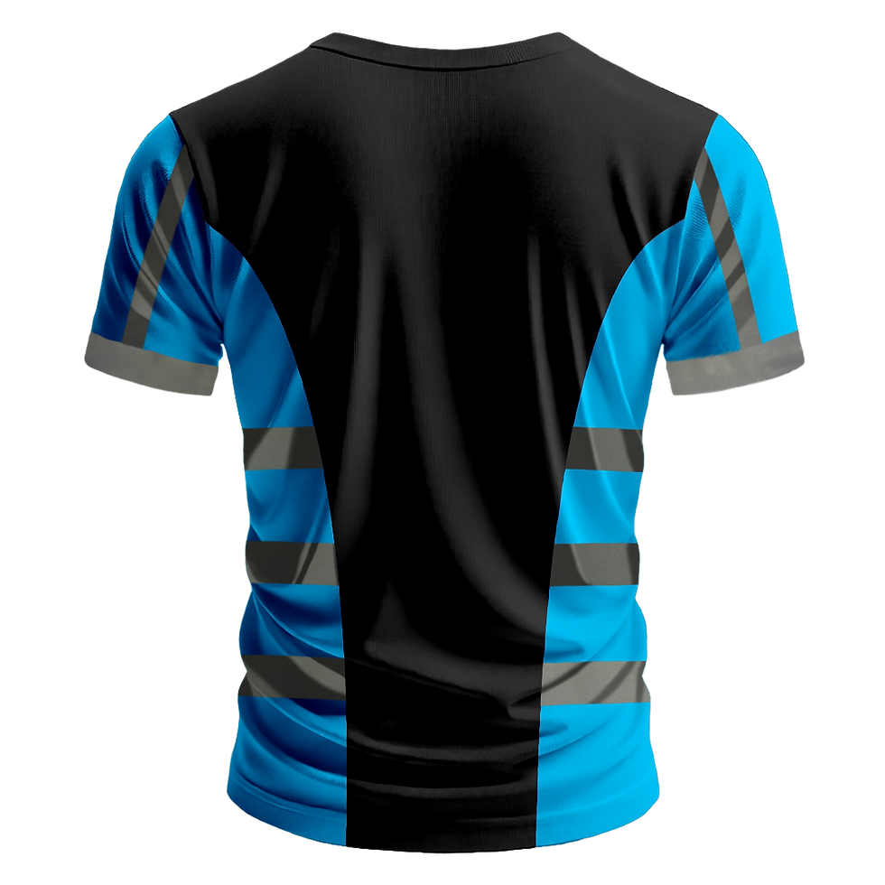 Küçük resim: Nazar Turkuaz Garni Reflektörlü Bisiklet Yaka T-Shirt (1436)
