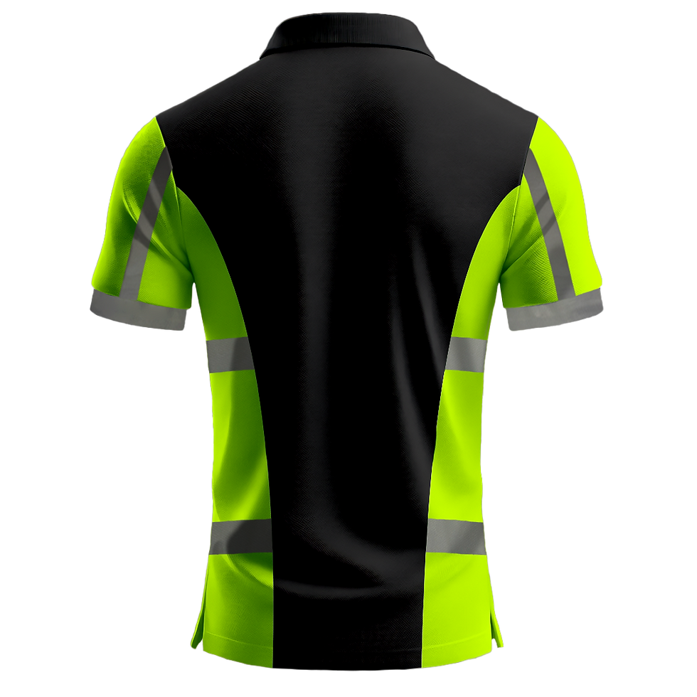 Küçük resim: Nazar Yeşil Garni Reflektörlü Polo Yaka T-Shirt (1032)