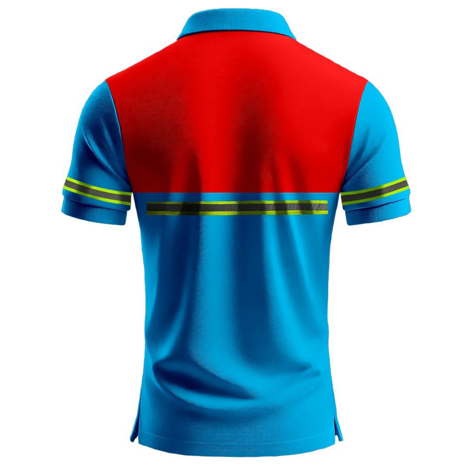 Küçük resim: Nazar Kırmızı Garni Reflektörlü Polo Yaka T-Shirt (1021)