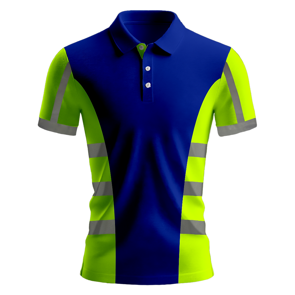 Küçük resim: Nazar Yeşil Garni Reflektörlü Polo Yaka T-Shirt (1040)