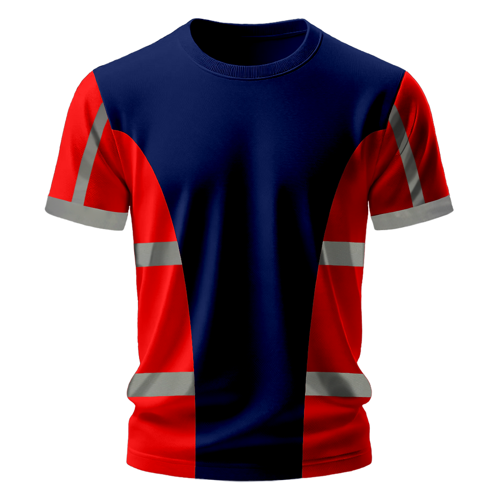 Küçük resim: Nazar Kırmızı Garni Reflektörlü Bisiklet Yaka T-Shirt (1426)
