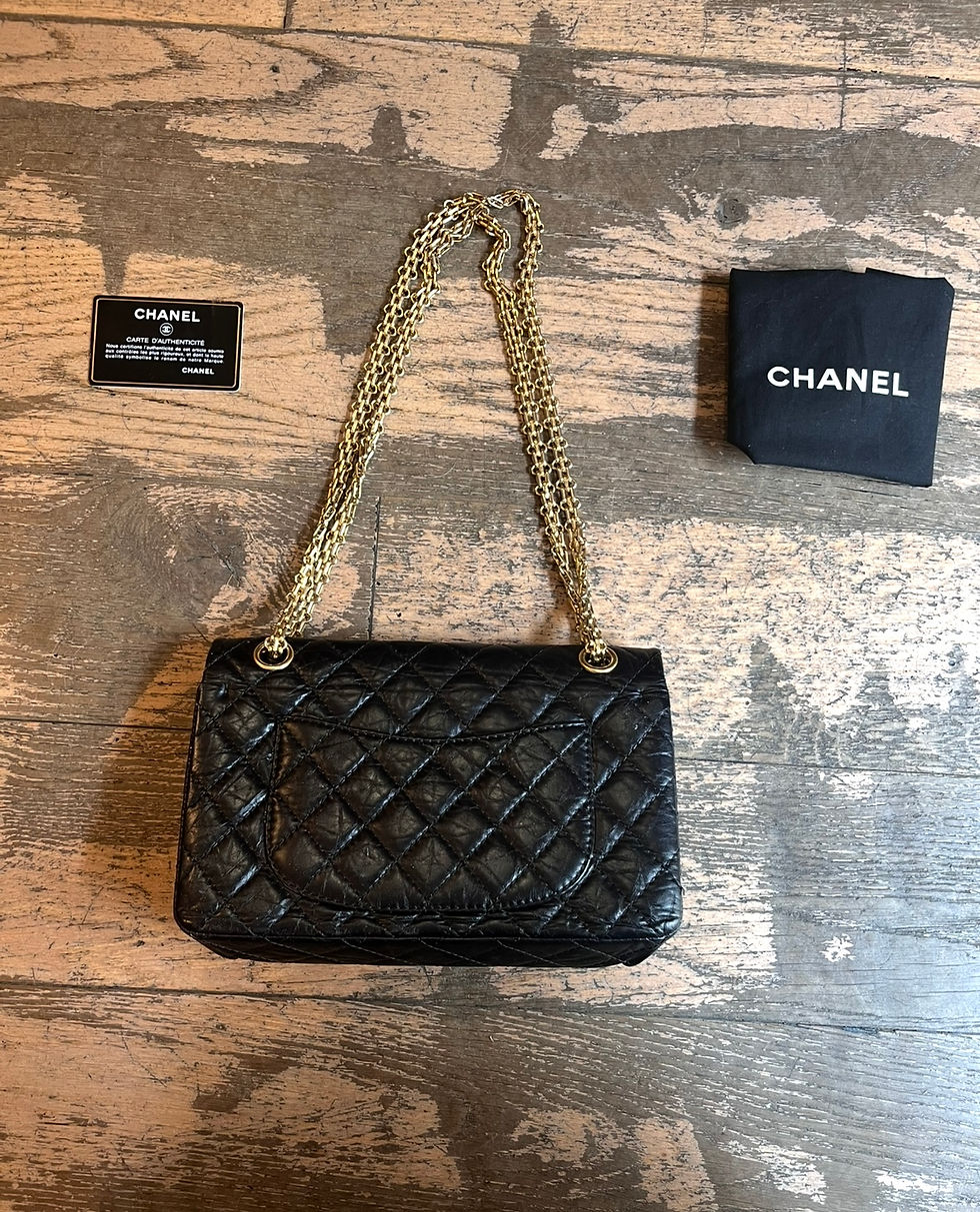 Thumbnail: Sac Chanel 2 55 en agneau noir