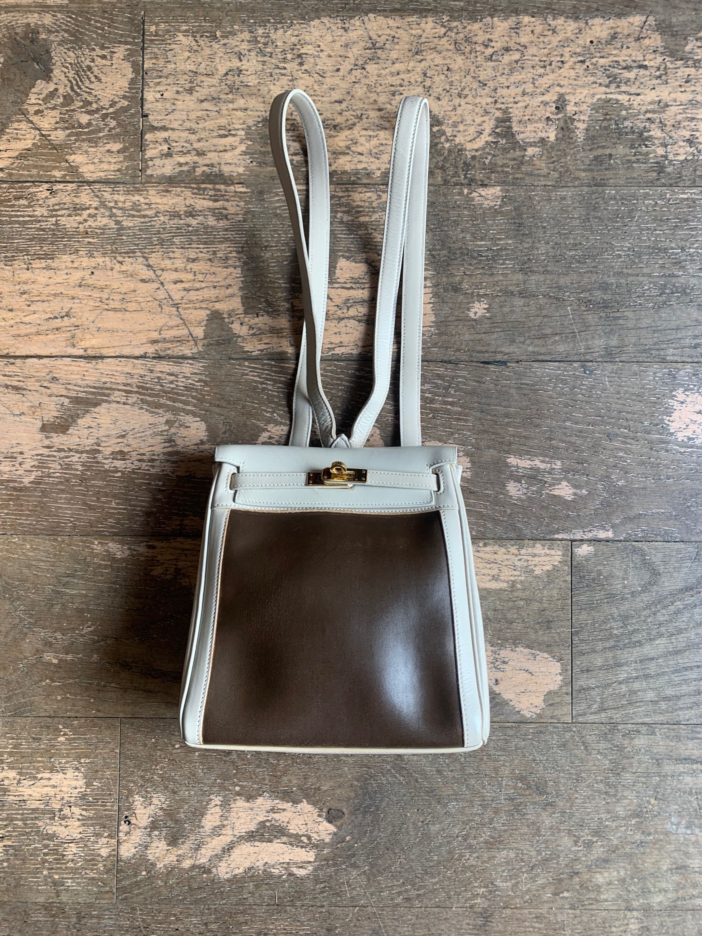 Sac à dos Kelly Hermès bicolore