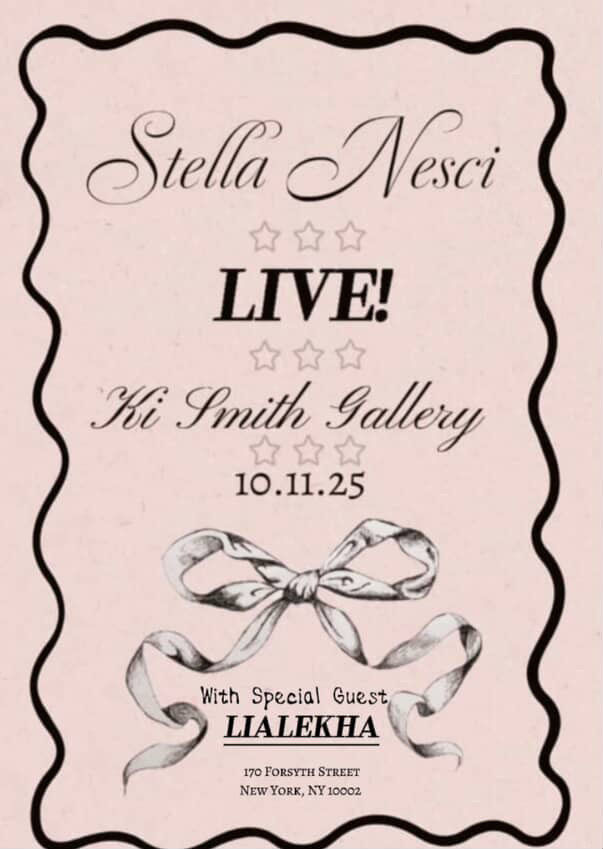 Stella Nesci LIVE at Ki Smith Gallery