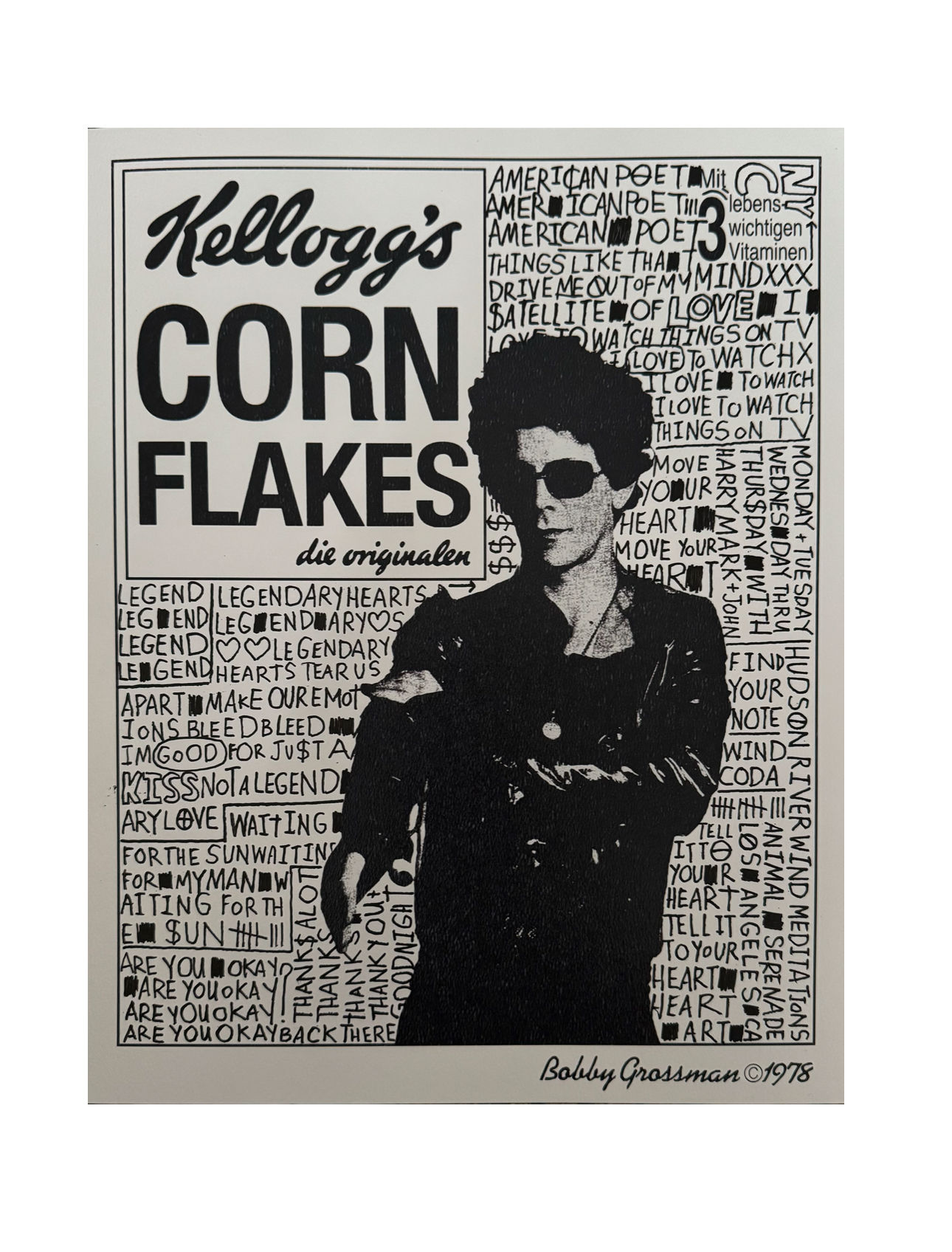 Artist Embellished Lou Reed Print 5