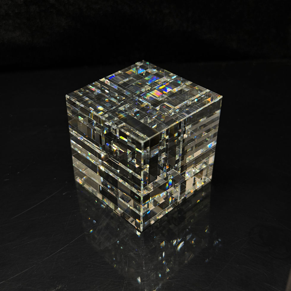 Thumbnail: Clear Cross Cut Cube