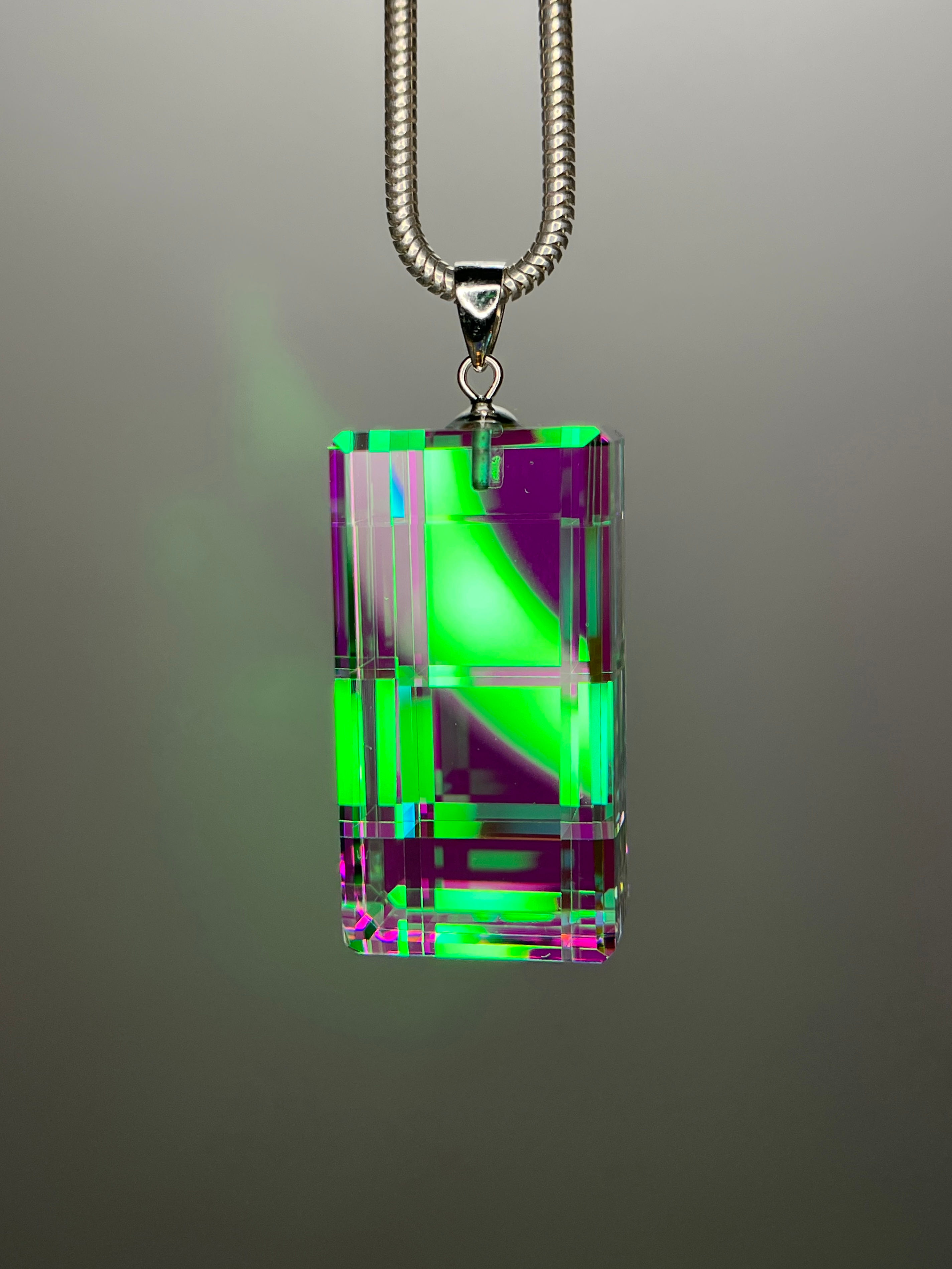 Guava Melon Ghost Checkerboard pendant